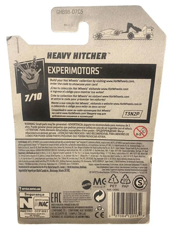 Hot Wheels Heavy Hitcher Tow Truck 7/10 Experimotors Series 2021Die-Cast Toy Car - Picture 2 of 2